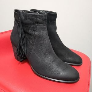 Ecco Women's Black Leather Ankle Boots Size 41 EUR Size 9.5 USA